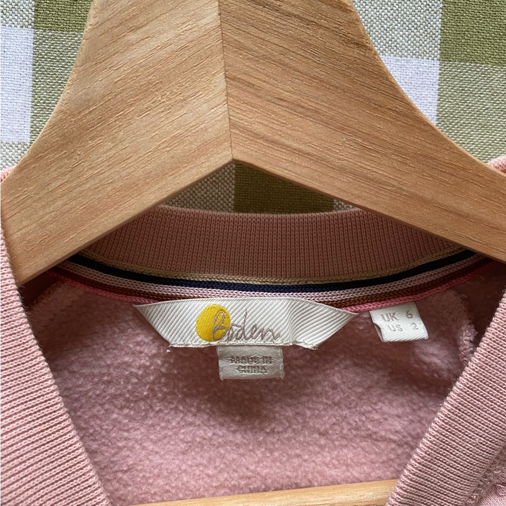 Boden Light Pink Scallop Detail Sweatshirt 2 - Picture 13 of 16